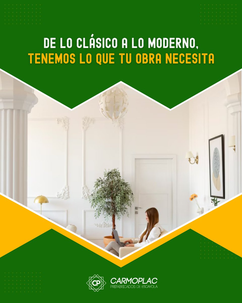 🎨 Transforma tu hogar con escayola decorativa: clásica o moderna, ¡tú eliges el estilo!

Tenemos lo que necesitas para que tu proyecto destaque.

📞 Sevilla: 954 437 803⁣⁣⁣
📞 Carmona: 954 140 860⁣⁣⁣
🌐 carmoplac.com⁣⁣
⁣⁣⁣
#Escayola #Decoración #Reforma