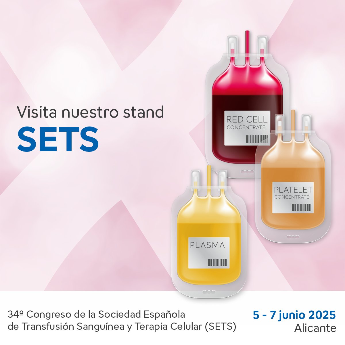 👋 ¡Nos vemos en el 34º Congreso de la <a href="/SETS_es/">SETS</a> en Alicante!

Visítanos y descubre el Blood Bank Mode, nuestra solución para medicina transfusional centrada en la seguridad del donante, los componentes sanguíneos y el paciente.

🙋‍♀️ ¡Te esperamos!

sets.es
#Sysmex