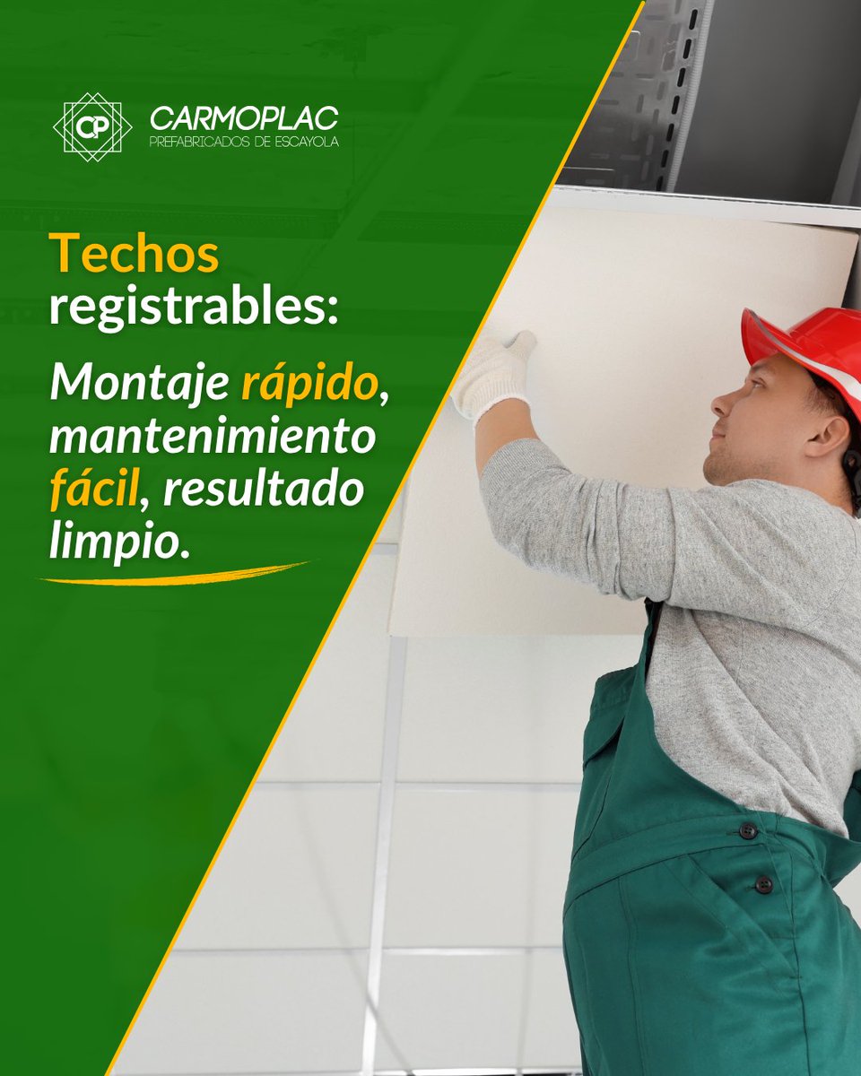 💡 Solución práctica y estética: techos registrables

✔️ Fáciles de instalar y mantener
✔️ Acabado limpio, moderno y ordenado

📞 Sevilla: 954 437 803⁣⁣⁣
📞 Carmona: 954 140 860⁣⁣⁣
🌐 carmoplac.com⁣⁣
⁣⁣⁣
#techos #diseño #Carmoplac #techosregistrables