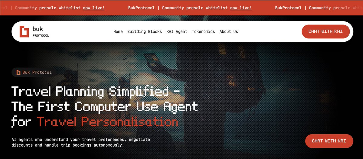 chibuenyim71492's tweet image. 🌞 GM, travel lovers

@BukProtocol is shaking up 2025 with AI agents that rebook canceled flights in minutes and  tokenized bookings to save your wallet. 🚀 Join the vibe—resell, relax, &amp;amp; roam free! #BukProtocol #TravelRevolution #AITRAVELalpha