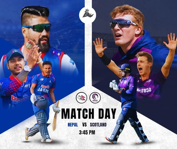 StatsRhino's tweet photo. MATCH DAY! 🔥
Nepal 🇳🇵 vs Scotland 🏴 in CWC League 2!
🗓️ June 2 | 🕒 3:45 PM NPT | 📍 Dundee
📺 LIVE: ICC TV 🌍 | Fancode 🇮🇳 | Action Sports HD🇳🇵
Let’s go, Rhinos! 🦏🔥
#NepalCricket #RhinoStats #CWCLeague2 #NepalvsScotland @CricketNep https://t.co/rm2ajgzXcC