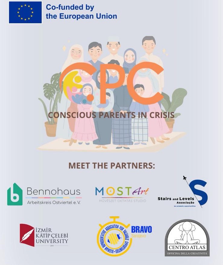 📣 “Krizde Bilinçli Ebeveynler” (CPC) projesiyle Avrupa’nın dört bir yanından kurumlarla bir araya geldik!
Amacımız: Kriz zamanlarında evde öğrenme gruplarını destekleyerek ebeveynleri güçlendirmek. 🌍✨
#CPC #ErasmusPlus #YetişkinEğitimi