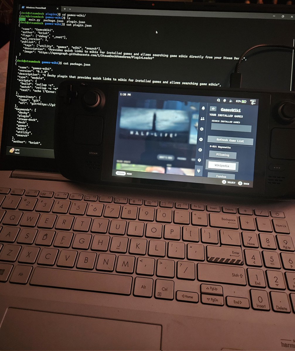ThatOneKrish's tweet image. just wrapped up a deckyloader plugin for steam deck. took me ~2 months to figure it out and build. testing it now, gonna submit the pr next week if it works smooth. 

#steamdeck #deckyloader