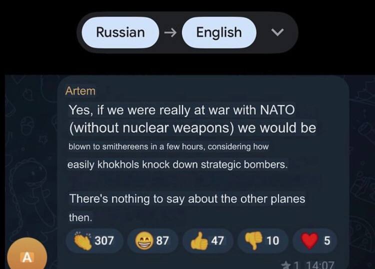 There's something beautiful about reading the realisation of many Russians about the war they started has it's own consequences.