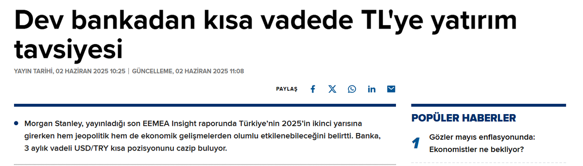 Morgan Stanley tavsiyesinde 11 ay gecikme var gibi.