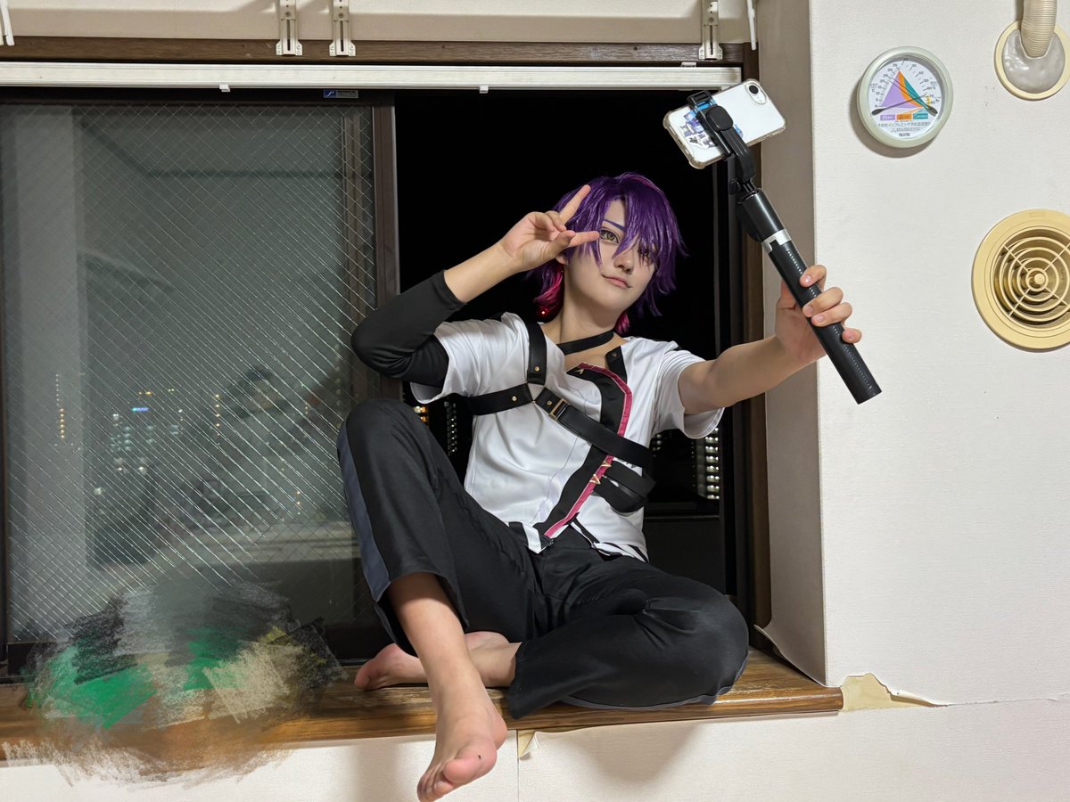 _rou_cos_'s tweet image. ⚠︎🌈🕒/♦︎☕cos

部屋に戻ったら怪盗が自撮りしてた件