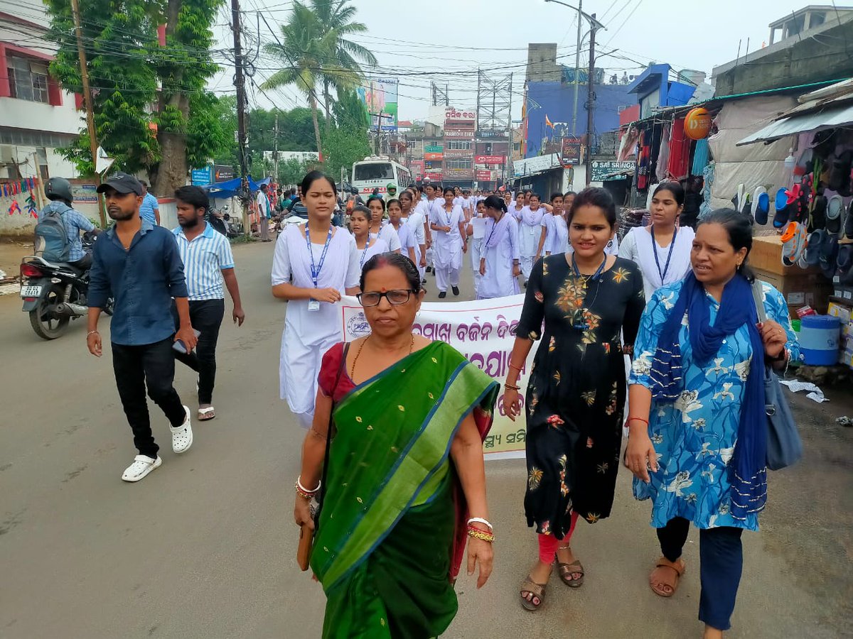 DHHDhenkanal's tweet photo. Mass awareness on ill-effects of Tobacco uses through rally at Dhenkanal Town on the occasion of World No Tobacco Day-2025 https://t.co/bjhg3jEtym