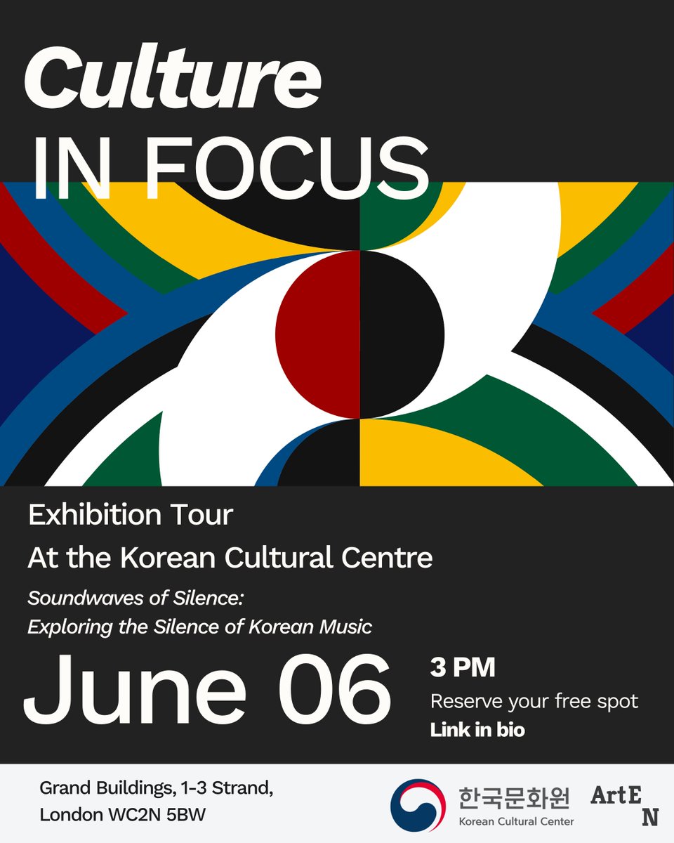 artembassynet's tweet photo. Coinciding with London Gallery Weekend, join us on June 6, 3PM at the Korean Cultural Centre UK for a guided tour of Soundwaves of Science—an interactive exhibition blending Korean music, science &amp; tradition.
Curated in partnership with National Science Museum of Korea. @KCCUK https://t.co/awyfgB3DWG