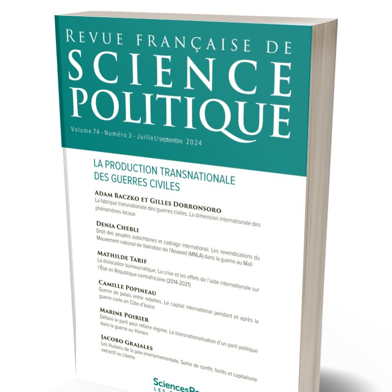 Presses Sciences Po (@editionsscpo) on Twitter photo 🗓️Rencontre <a href="/CERI_SciencesPo/">CERI Sciences Po</a> 1⃣1⃣ juin, 14h, pour la parution de <a href="/RFSP_revue/">Revue française de science politique</a> 74-3 : « La production transnationale des #guerres civiles » cc <a href="/AdamBaczko/">Adam Baczko (@adambaczko.bsky.social)</a>, <a href="/MathildeTarif/">Mathilde Tarif</a> (<a href="/CerapsLille/">Ceraps</a>), <a href="/Jacobo_Grajales/">Jacobo Grajales</a> (<a href="/SorbonneParis1/">Université Paris 1 Panthéon-Sorbonne</a>) <a href="/Cairninfo/">Cairn.info</a>
🔜Je m'inscris: eventbrite.fr/e/la-fabrique-… 🗓️Rencontre <a href="/CERI_SciencesPo/">CERI Sciences Po</a> 1⃣1⃣ juin, 14h, pour la parution de <a href="/RFSP_revue/">Revue française de science politique</a> 74-3 : « La production transnationale des #guerres civiles » cc <a href="/AdamBaczko/">Adam Baczko (@adambaczko.bsky.social)</a>, <a href="/MathildeTarif/">Mathilde Tarif</a> (<a href="/CerapsLille/">Ceraps</a>), <a href="/Jacobo_Grajales/">Jacobo Grajales</a> (<a href="/SorbonneParis1/">Université Paris 1 Panthéon-Sorbonne</a>) <a href="/Cairninfo/">Cairn.info</a>
🔜Je m'inscris: eventbrite.fr/e/la-fabrique-…