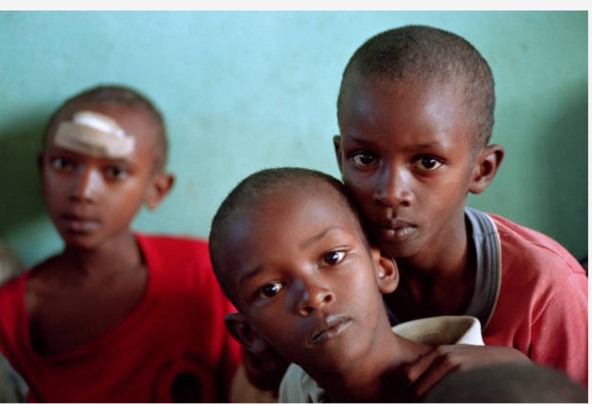 Some faces of children rescued at Kabgayi by Inkotanyi soldiers, as captured by Alexandre Joe of Getty Images/AFP on May 27, 1994, exactly one week before their rescue.

Most of the Tutsi rescued at Kabgayi were women and children. The men and educated women had been previously