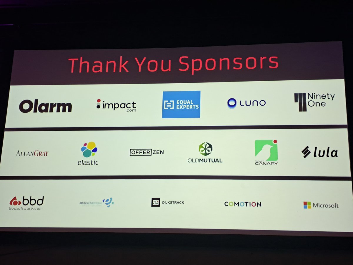 devconfza's tweet photo. ❤️ A heartfelt THANK YOU to all our incredible sponsors who made #DevCONF2025 Cape Town possible! Your support fuels innovation and connection in the South African tech community! 🔥  #TechEvents #CapeTown https://t.co/B2XlKIVMur