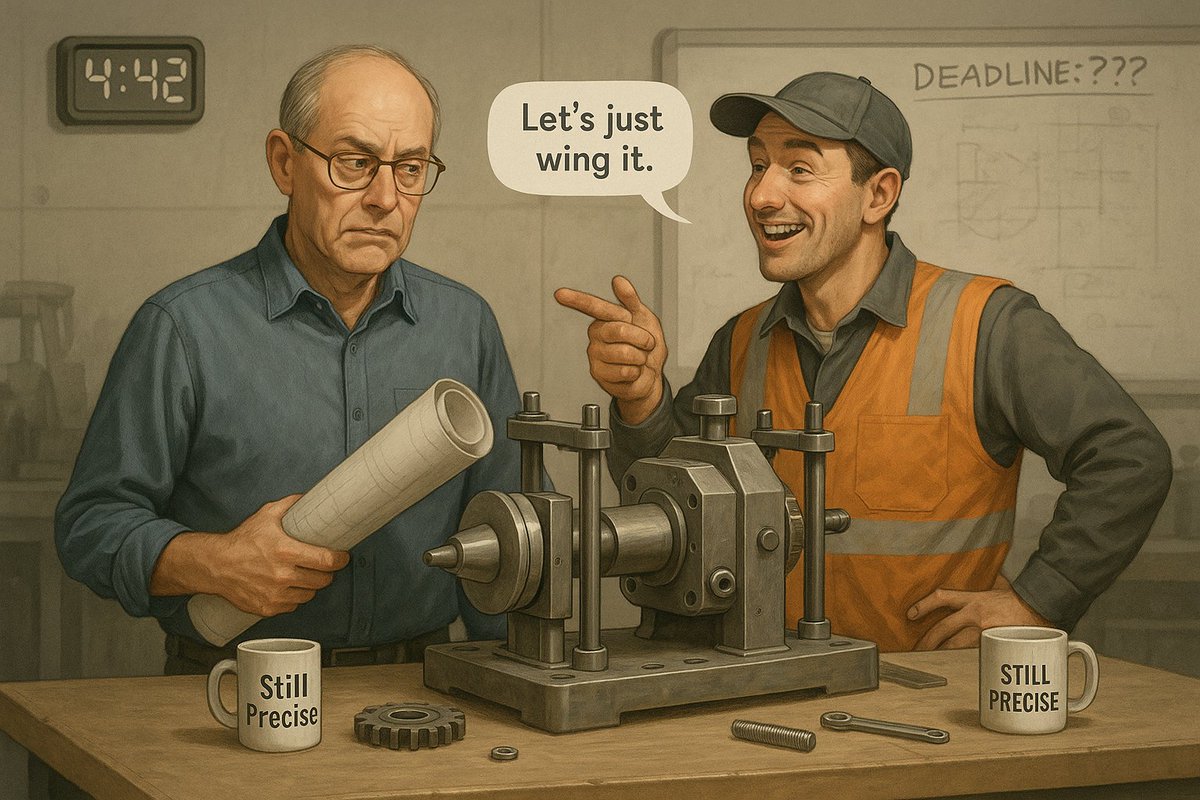 PRVEngineering's tweet photo. 🗓️ Friday afternoon:
The only time engineers are almost okay with someone saying, “Let’s just wing it.”
Hope you had a good week and looking forward to a relaxing weekend with friends and family 😊
#EndOfWeekEnergy #StillPrecisionPlease https://t.co/vkqkgCOMsF