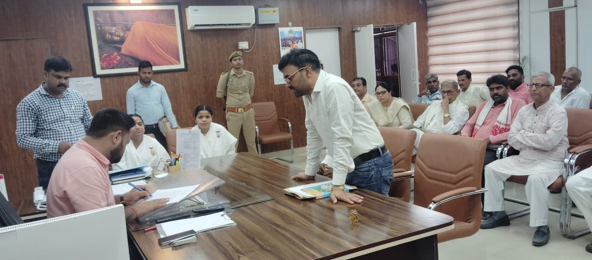 DM Kushinagar (@dm_kushinagar) on Twitter photo आज जनता दर्शन के दौरान जनशिकायतों को सुन कर निस्तारित किया। प्राप्त शिकायतों पर तत्काल कार्यवाही कर सुचिता एवं पारदर्शिता के साथ समाधान करने हेतु संबंधित अधिकारीयों को निर्देशित किया।
<a href="/UPGovt/">Government of UP</a> <a href="/CMOfficeUP/">CM Office, GoUP</a> <a href="/ChiefSecy_UP/">Manoj Kumar Singh, IAS, Chief Secretary, UP</a> <a href="/MSTawarIAS/">Mahender Singh Tawar IAS</a> <a href="/InfoDeptUP/">Information and Public Relations Department, UP</a> आज जनता दर्शन के दौरान जनशिकायतों को सुन कर निस्तारित किया। प्राप्त शिकायतों पर तत्काल कार्यवाही कर सुचिता एवं पारदर्शिता के साथ समाधान करने हेतु संबंधित अधिकारीयों को निर्देशित किया।
<a href="/UPGovt/">Government of UP</a> <a href="/CMOfficeUP/">CM Office, GoUP</a> <a href="/ChiefSecy_UP/">Manoj Kumar Singh, IAS, Chief Secretary, UP</a> <a href="/MSTawarIAS/">Mahender Singh Tawar IAS</a> <a href="/InfoDeptUP/">Information and Public Relations Department, UP</a>