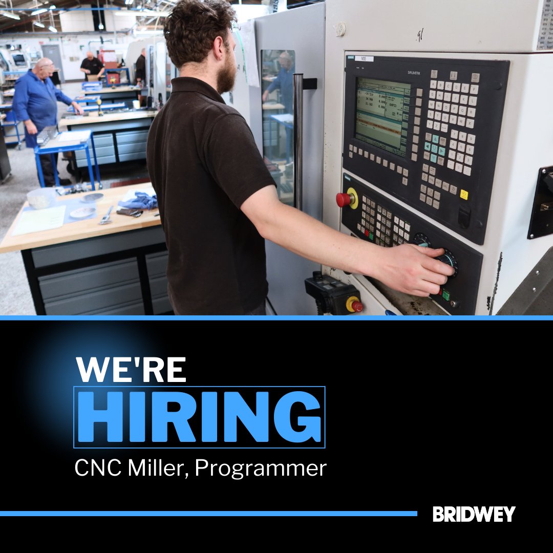 We're Hiring: CNC Miller / Programmer.

In this role, you’ll be programming &amp; operating CNC milling machines using Siemens &amp; Heidenhain controls, delivering engineering solutions to industries including motorsport, aerospace &amp; more.

Learn more &amp; apply: bit.ly/3CUC2lY