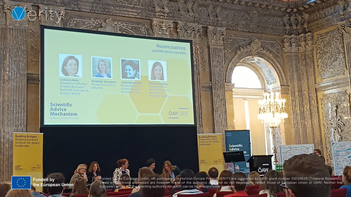 Great moments for #VERITY at the #SAMConference in Vienna!🇦🇹

Gábor Szüdi (ZSI) delivered a 60-sec pitch+poster session on VERITY’s work strengthening the science-policy interface.

🎥Watch the pitch at the end of Day 1 plenary: youtube.com/live/wr6c_S-7G…

#VERITY #ScienceForPolicy