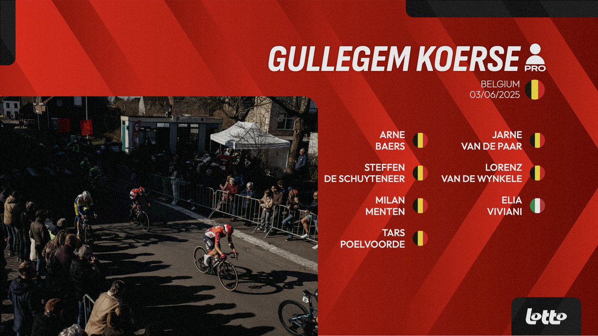🇧🇪 #GullegemKoerse

Time to meet our 7 riders for Gullegem Koerse tomorrow! 🚴🏼‍♂️