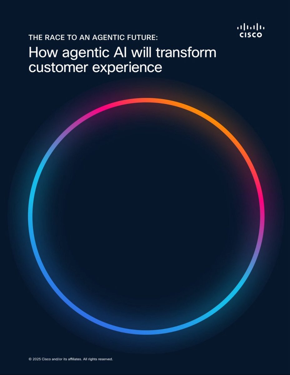 Nafis Alam (@nafisalam) on Twitter photo How #agenticAI will transform
#customerexperience-<a href="/Cisco/">Cisco</a>
#Bigdata #Artificialintelligence #AIAgent #CX #Automation #Fintech #Finserv #Regulation #Regtech #chatbot #automation #predictiveanalytics #futureofwork
<a href="/Damien_CABADI/">Growth CFO ๐ ๐๏ธ๐บ๐ฆ</a> <a href="/bamitav/">Amitav Bhattacharjee</a> <a href="/mikeflache/">Mike Flache</a> <a href="/efipm/">Dr Efi Pylarinou</a>
newsroom.cisco.com/c/dam/r/newsroโฆ How #agenticAI will transform
#customerexperience-<a href="/Cisco/">Cisco</a>
#Bigdata #Artificialintelligence #AIAgent #CX #Automation #Fintech #Finserv #Regulation #Regtech #chatbot #automation #predictiveanalytics #futureofwork
<a href="/Damien_CABADI/">Growth CFO ๐ ๐๏ธ๐บ๐ฆ</a> <a href="/bamitav/">Amitav Bhattacharjee</a> <a href="/mikeflache/">Mike Flache</a> <a href="/efipm/">Dr Efi Pylarinou</a>
newsroom.cisco.com/c/dam/r/newsroโฆ