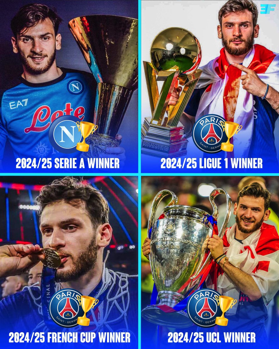 Kvicha Kvaratskhelia's 24/25 season. 🥇🤩