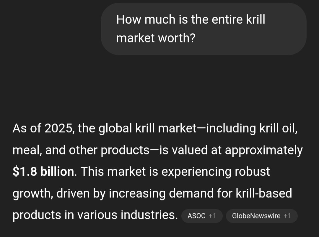 nukeyr's tweet photo. The $KRILL market is worth over 1.8 BILLION DOLLARS.

That's OVER 1000X FROM HERE...

This goes SO MUCH HIGHER https://t.co/JDD7d4oMxR