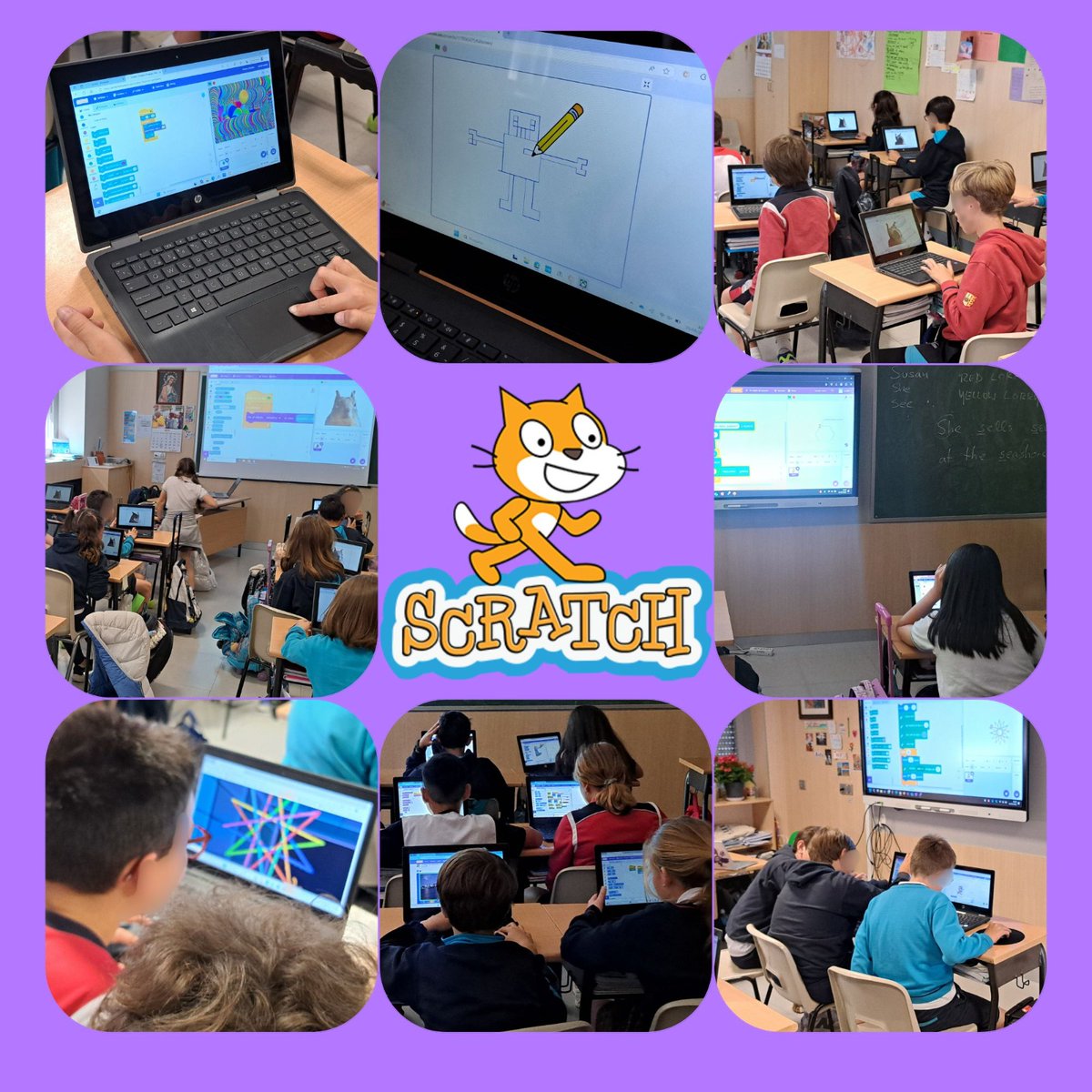 CDE_Valladolid's tweet image. #ProgramaEscuela40 con los alumnos/as de Educación Primaria del Colegio San José @csjva de Valladolid con @Scratch, desarrollando el pensamiento computacional del alumnado con la elaboración de juegos y resolución de diferentes retos de programación. @educacyl @cfievalladolid