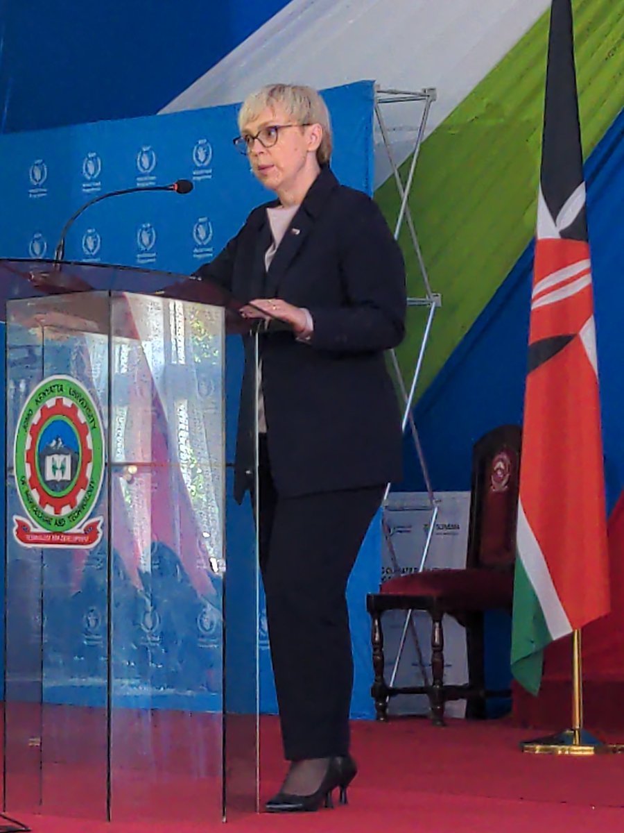 There is no planet B!!! The President  of the Republic of Slovenia, Her Excellency  Dr. Natasa Pirc Musar makes a passionate plea at Jomo Kenyatta University to protect the climate and the environment with all available resources including cutting edge technology.