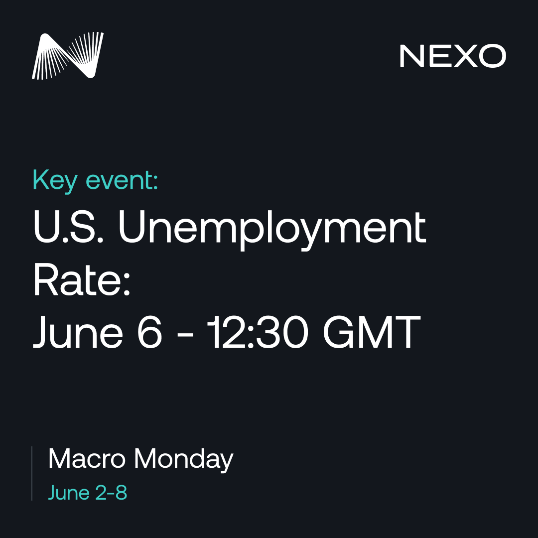 Nexo's tweet photo. It’s a macro-packed week ahead: from central bank statements to interest rate decisions, inflation data, and labor market figures.

🇺🇸 ISM Manufacturing PMI (May) – June 2, 14:00 GMT
🇪🇺 ECB President Lagarde Speaks – June 2, 16:30 GMT
🇺🇸 U.S. Fed Chair Powell Speaks – June 2, 17:00 GMT
🇪🇺 Eurozone CPI YoY & MoM (May) – June 3, 09:00 GMT
🇺🇸 JOLTS Job Openings (Apr) – June 3, 14:00 GMT
🇺🇸 ADP Nonfarm Employment Change (May) – June 4, 12:15 GMT
🇺🇸 ISM Non-Manufacturing PMI (May) – June 4, 14:00 GMT
🇪🇺 Eurozone Interest Rate Decision (Jun) – June 5, 12:15 GMT
🇺🇸 Initial Jobless Claims – June 5, 12:30 GMT
🇺🇸 Nonfarm Payrolls (May) – June 6, 12:30 GMT
🇺🇸 Unemployment Rate (May) – June 6, 12:30 GMT