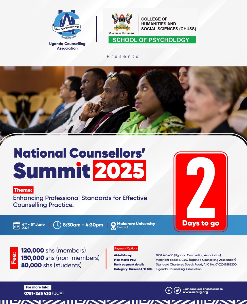 The countdown is on ladies and Gentlemen, all roads lead to Makerere University on Wednesday and Thursday. 
Confirm your attendance using the link below;

forms.gle/DVh5MTdqUcTHm2…