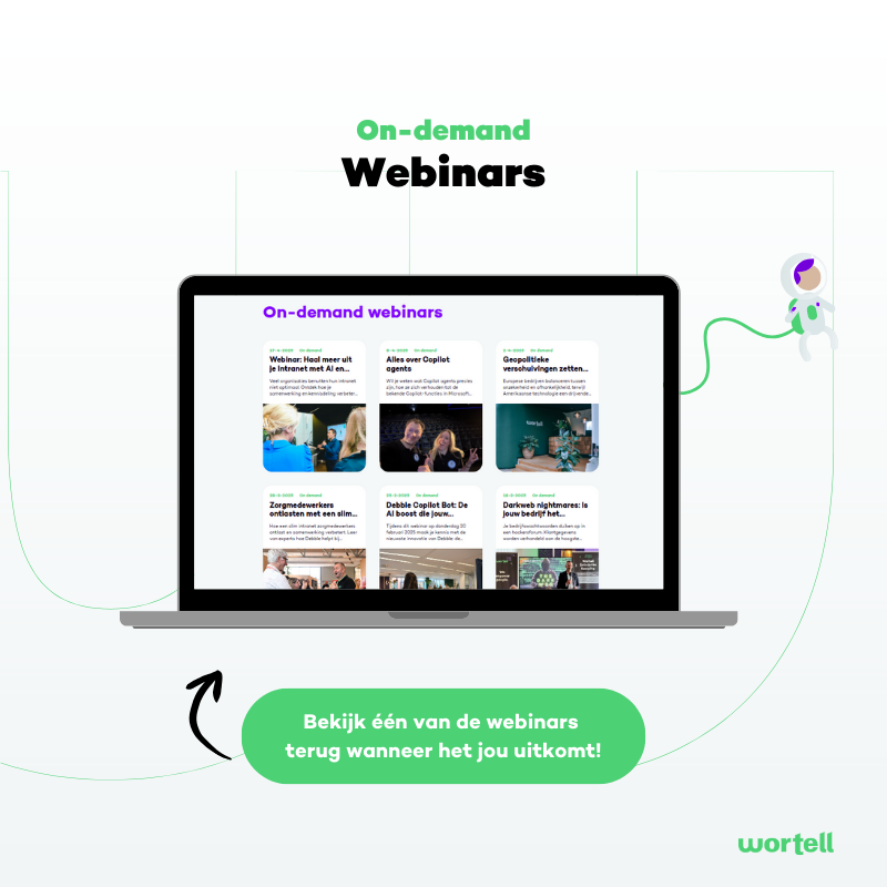 wortell's tweet photo. Kun je helaas niet (altijd) live bij een webinar zijn? Geen probleem! We hebben een overzicht voor je gemaakt waar je eerdere webinars on-demand terug kunt kijken. 💻

Of je nu thuis, onderweg of op kantoor kijkt: de keuze is aan jou. 
Veel kijkplezier! 👉 https://t.co/6KFZn1ZUdN https://t.co/WuUwazxYuQ