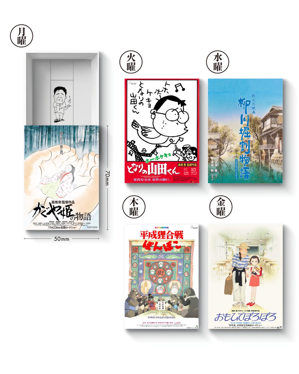 🎥高畑勲展🎥 曜日ごとに違う 平日限定来場者特典🎁全デザイン公開