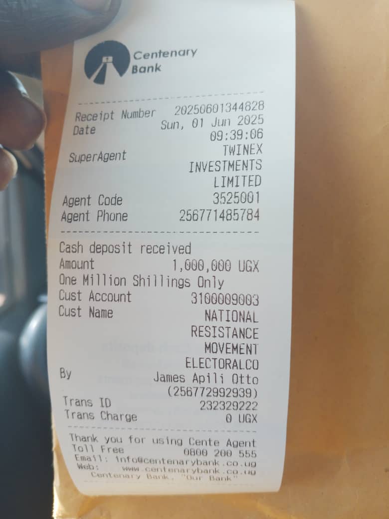 FDC's James Apili Otto, a long-standing member of the opposition party, also Dokolo's district chairperson, has joined NRM party. It has become even more intriguing with the news that Otto has paid 1 million to the NRM party account to participate in NRM primary election