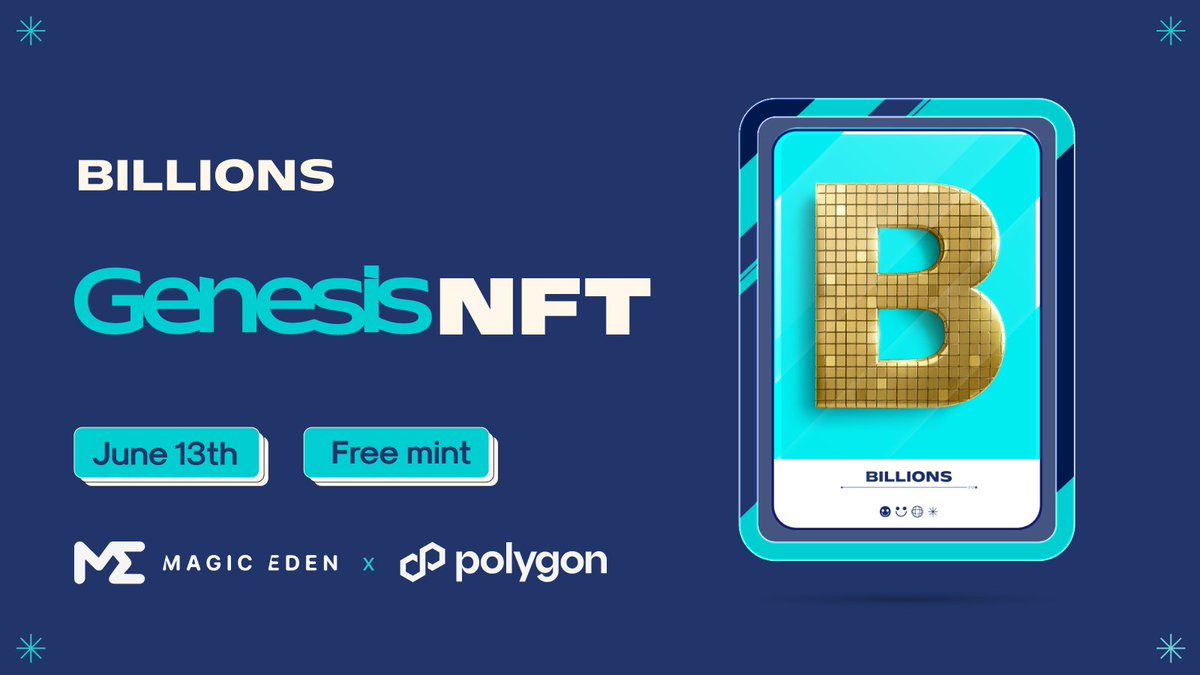 Hyped Free Mint WL's Giveaway 🍀

2 Free Mint WL Slots for their upcoming Free NFT mint on Polygon network

👉 To Win:

➖ Follow <a href="/MaransCrypto/">Maran</a> &amp; <a href="/billions_ntwk/">Billions</a>

➖ Like, Repost &amp; Tag 2 Friends.

👉 Join: signup.billions.network/?rc=ZUKYARLX

➖ Signup and submit your wallet for FCFS white