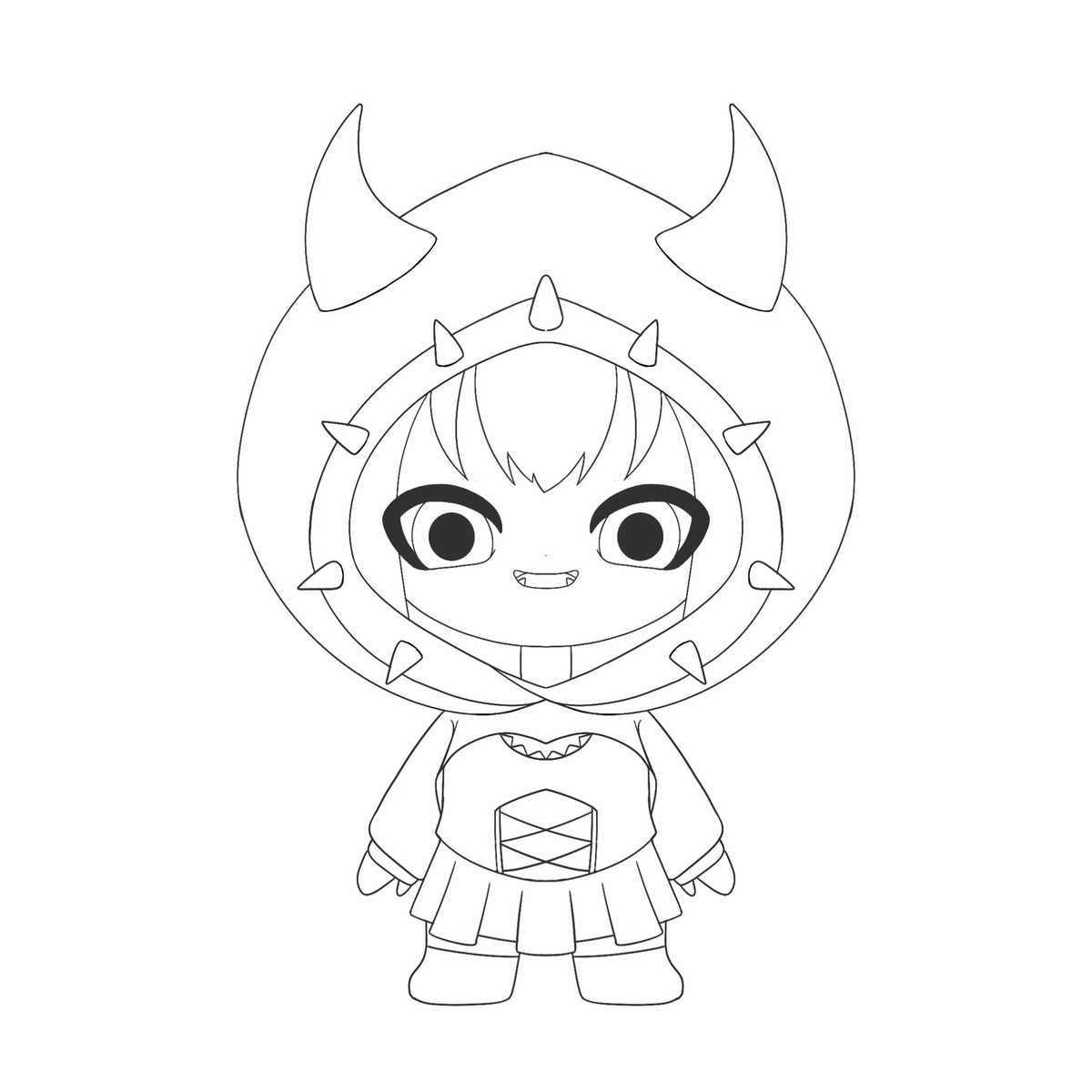 Azuresstudio's tweet image. This little devil chibi went from a simple line art to a full-blown badass with those fierce eyes and spiky hoodie! 😈🖤
Swipe to see the glow up—Which version has your vibe?
#ChibiGlowUp #ArtProgress #DigitalDevil #chibi #vtuber #twitchstreamer