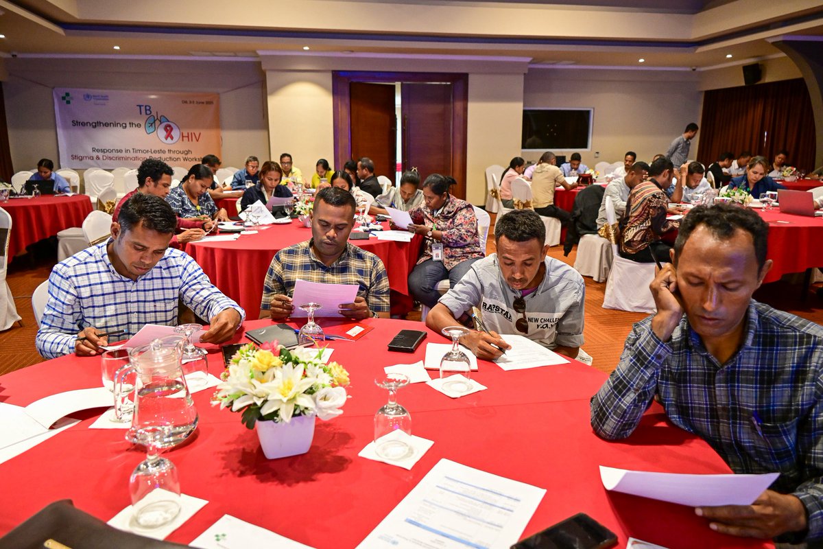 GCTA (@g_c_t_a) on Twitter photo Stigma hurts more than TB or HIV itself.
At a national workshop in Timor-Leste, MoH & <a href="/WHOTLS/">WHO Timor-Leste</a> came together to tackle stigma in healthcare—starting inside clinics.
#EndStigma #TB #HIV #HealthForAll #GCTA Stigma hurts more than TB or HIV itself.
At a national workshop in Timor-Leste, MoH & <a href="/WHOTLS/">WHO Timor-Leste</a> came together to tackle stigma in healthcare—starting inside clinics.
#EndStigma #TB #HIV #HealthForAll #GCTA
