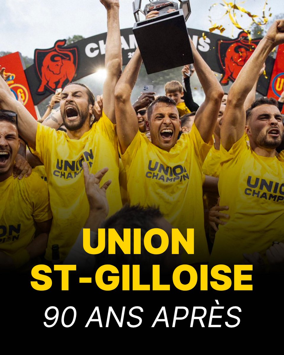 DataScout_'s tweet photo. 👉 [THREAD] Union St-Gilloise : 90 ans après !🇧🇪💛💙

Cette saison, l'USG réécrit l’histoire en devenant championne de Belgique, une consécration tant attendue après neuf décennies. 🏆

Retour sur leur saison, leur philosophie, leurs joueurs cadres ! 🧵