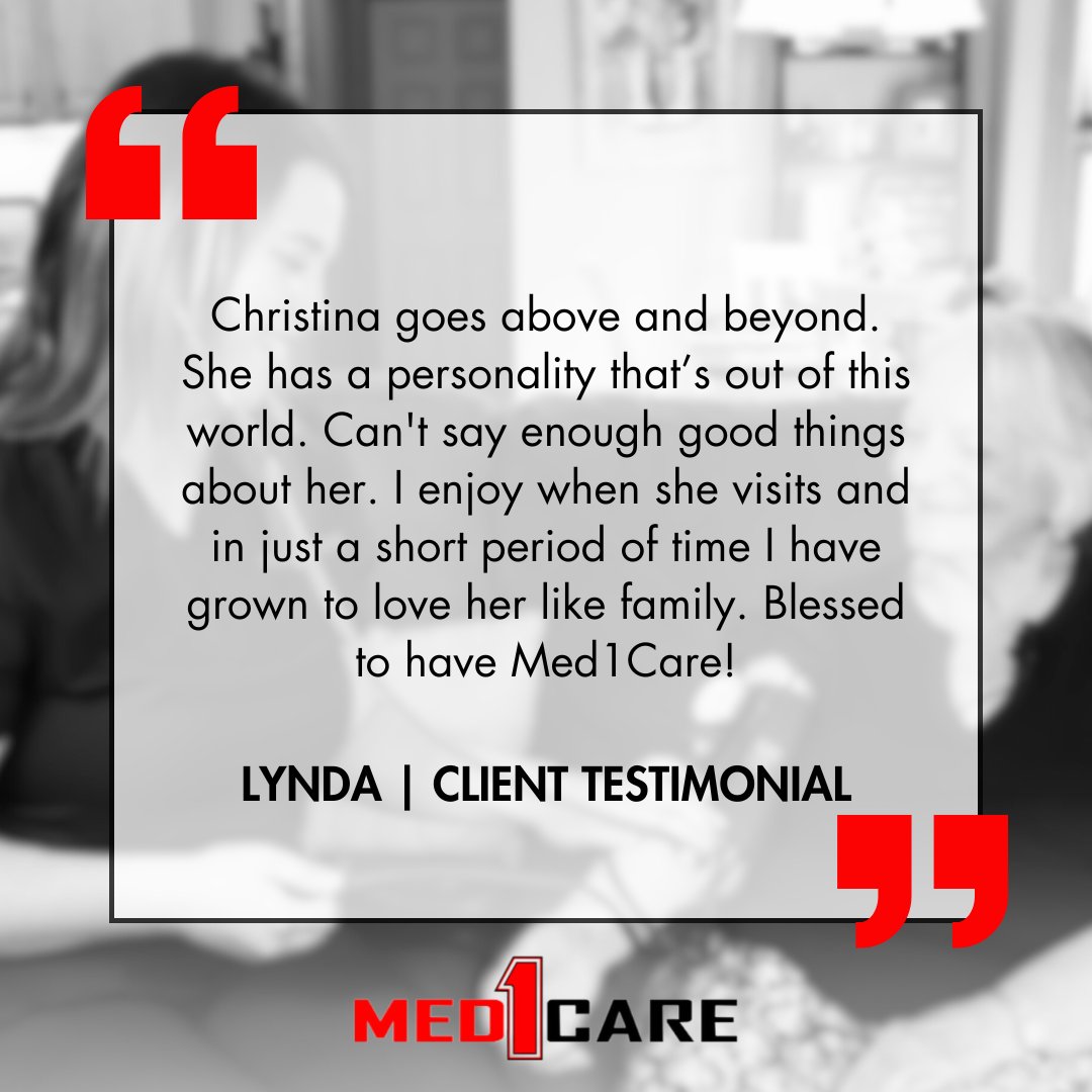 ❤️ Lynda called to share this heartfelt shoutout for Christina, who’s gone above and beyond with compassion, care, and a personality that’s out of this world.

At #Med1Care, it’s more than healthcare - it’s family.

💻 Learn more at med1care.org

#ToledoHealthcare