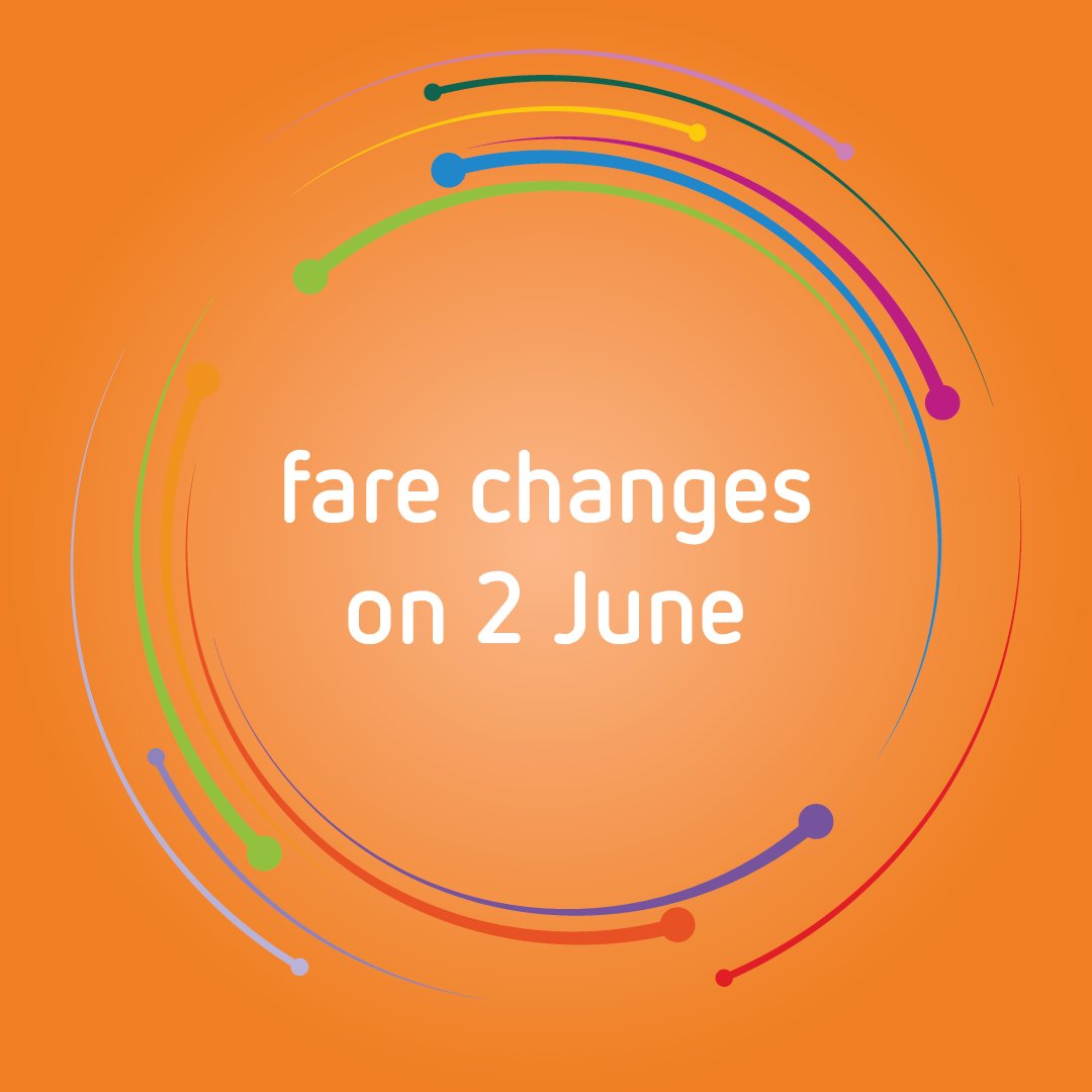 In case you missed it our fares changed on Monday 2 June. Check out the full details here: bit.ly/3Hs1cKO