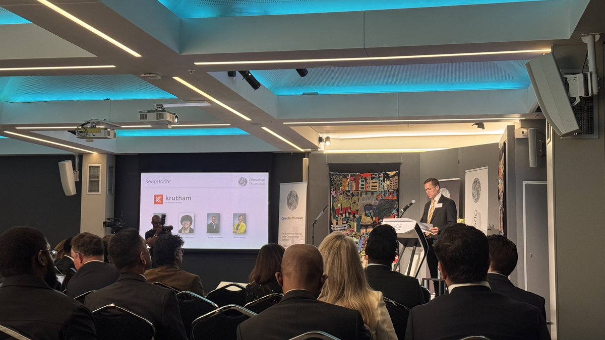 Krutham (@kruthamx) on Twitter photo <a href="/rationalhill/">Stuart Theobald</a>, chair of Krutham and convenor of the Financial Sector Competitiveness Taskforce, addressed the Operation Phumelela Lekgotla with an overview of reform proposals from the workstreams.
To learn more about Operation Phumelela, visit operationphumelela.org.za <a href="/rationalhill/">Stuart Theobald</a>, chair of Krutham and convenor of the Financial Sector Competitiveness Taskforce, addressed the Operation Phumelela Lekgotla with an overview of reform proposals from the workstreams.
To learn more about Operation Phumelela, visit operationphumelela.org.za