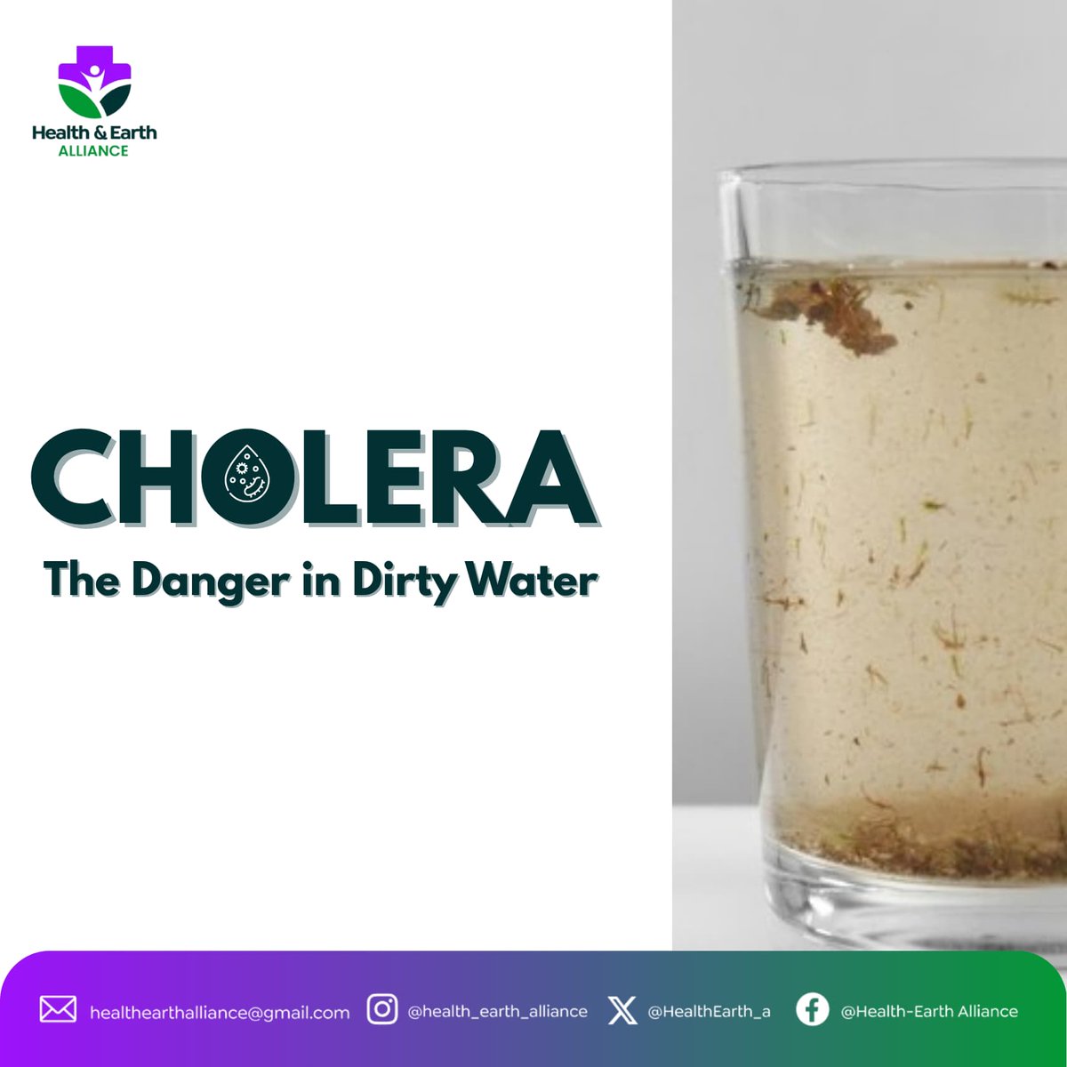 HealthEarth_a's tweet photo. Cholera is deadly—but preventable.
It spreads through dirty water and poor hygiene.
This week, we’re breaking it all down.
Follow along.
#CholeraAwareness #PublicHealth #CleanWaterNow
#healthearthalliance #lagoshealth https://t.co/9NqBUHAYm3