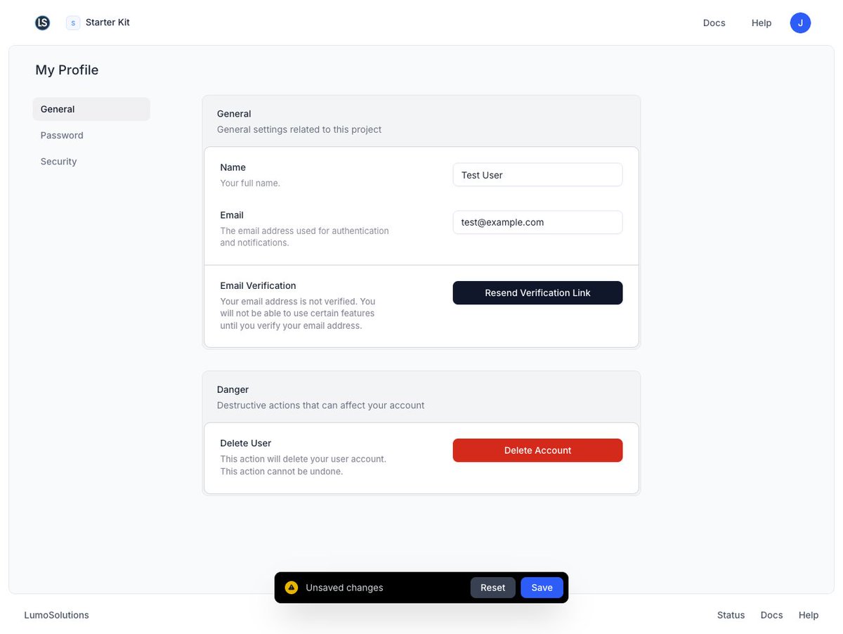 Any interest in a new starter kit using Inertia, VueJs and shadcn, styled similar to Laravel Cloud?  Personally, I love the floating save/reset button.