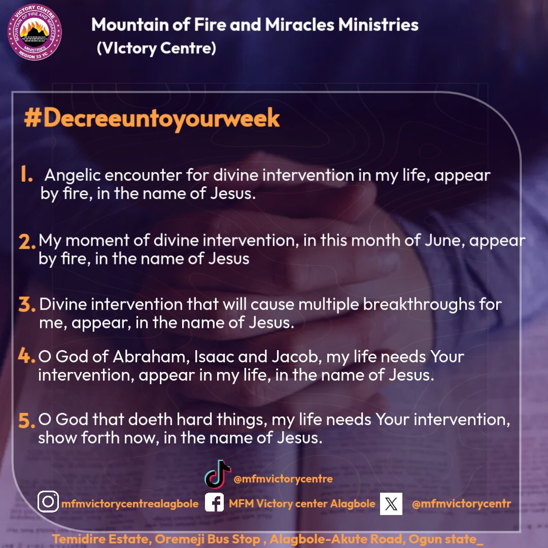 mfmvictorycentr's tweet image. Dear Beloved 💜

*"God is our refuge and strength, a very present help in trouble.

*When God steps in, limits are broken, and the impossible becomes possible.*
Divine intervention is not a myth —
#decreeuntotheweek
#decreeuntoyourweek
#DecreeAndDeclare