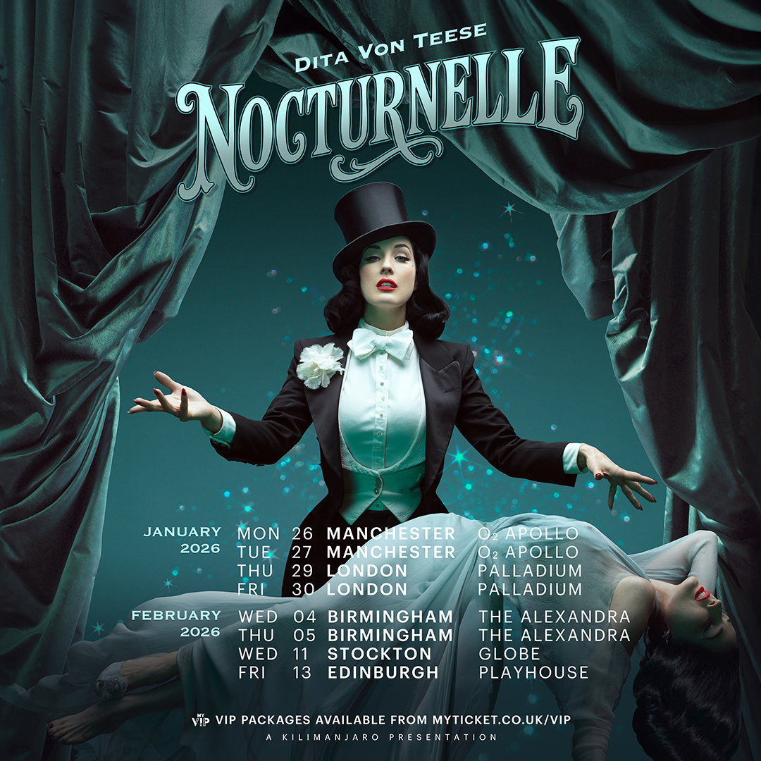 .<a href="/DitaVonTeese/">Dita Von Teese</a> 2026 UK &amp; Ireland tour on sale Friday at 10am. ow.ly/4CBF50W2o3l