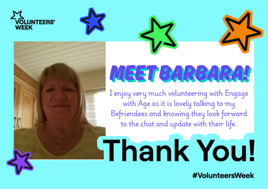 Engage With Age (@engage_with_age) on Twitter photo Meet Barbara, a Befriender who loves gardening and exercise classes at Lisburn Leisureplex. She finds the garden therapeutic 🌿
Her advice to new volunteers? “You won’t regret it. That call becomes so important to your Befriendee". ♥️ Meet Barbara, a Befriender who loves gardening and exercise classes at Lisburn Leisureplex. She finds the garden therapeutic 🌿
Her advice to new volunteers? “You won’t regret it. That call becomes so important to your Befriendee". ♥️