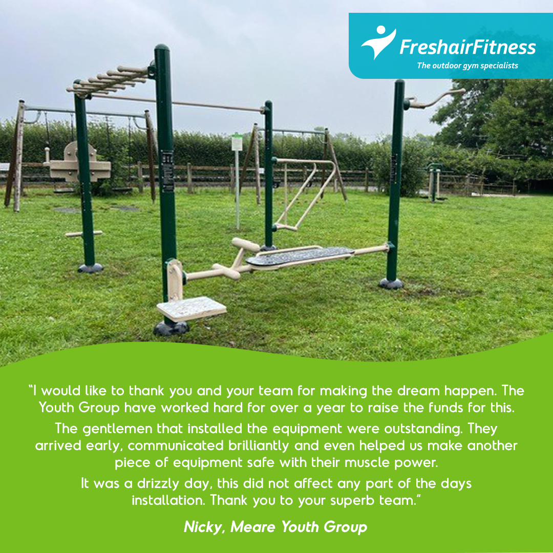 Kind words from Meare Youth Group. Thank you so much. We greatly value all feedback. 
#gratitude #customercare #outdoorgym