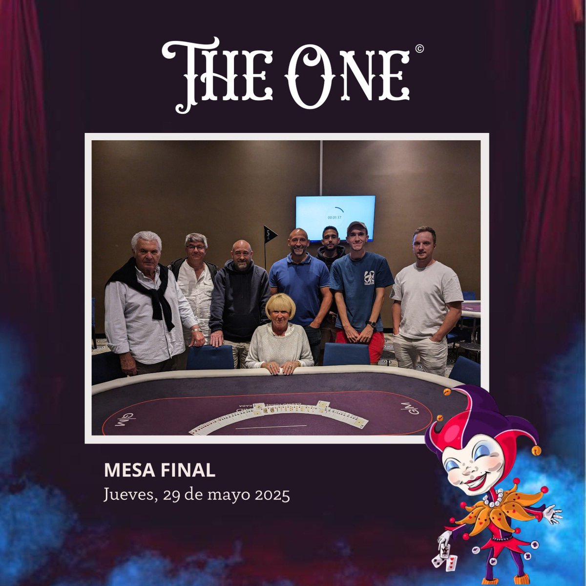 A menos de una semana del final del ranking de verano💜

Estás son las mesas finalistas de la última semana 👇

♣️Mesa Final del Torneo BigMonday del lunes. PrizePool 8.364,00€ ¡¡Felicidades!!♥️

♦️Mesa Final del Torneo TheOne del jueves.¡¡Felicidades!! PrizePool 8.569,80€♠️