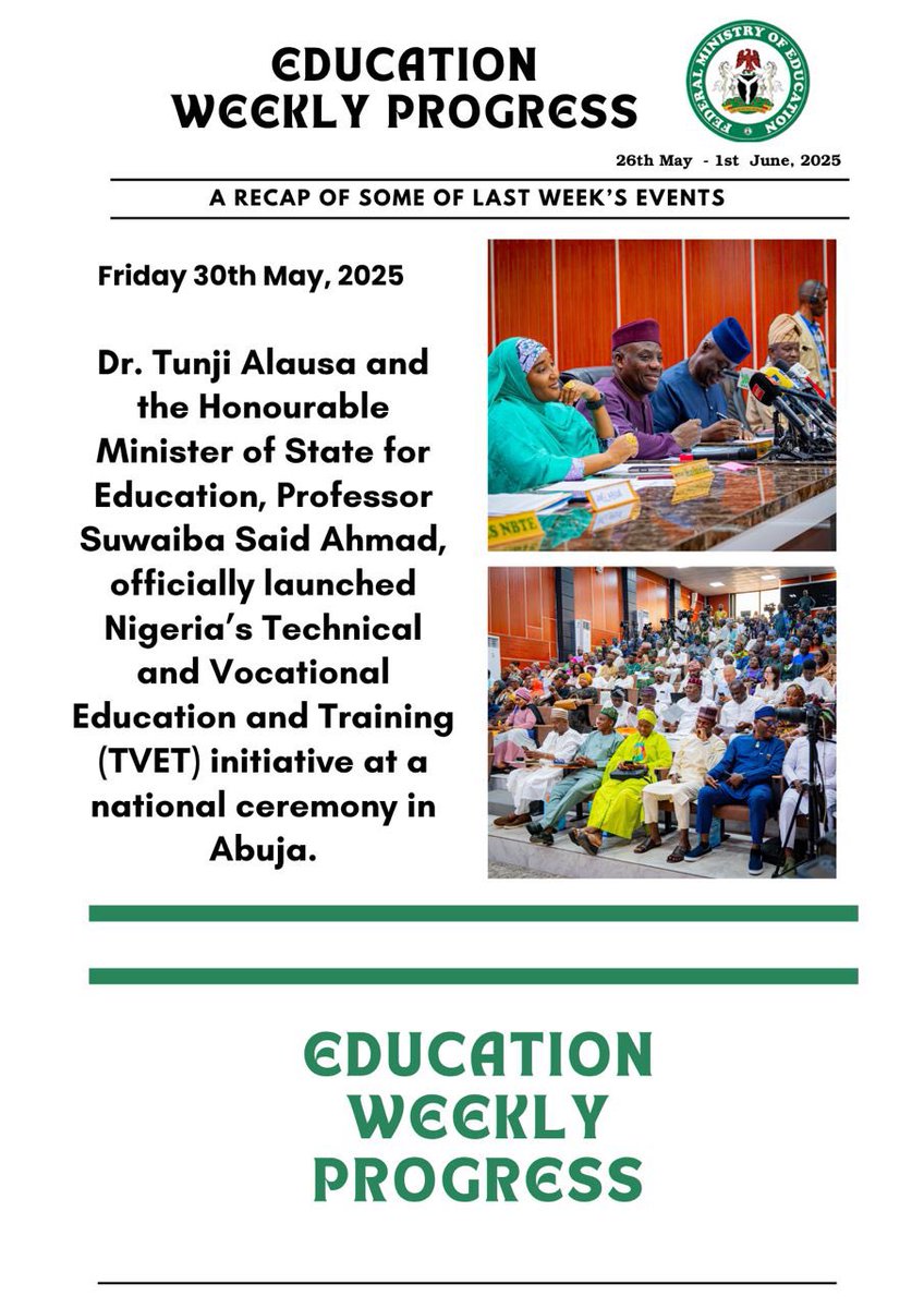 larabra900's tweet photo. Follow @DrTunjiAlausa’s journey as Minister of Education!! This was what he did last week. 
#AlausaEdReform #TVET #AgricEducation #Alausa4NigChildren https://t.co/AXfZkvsqD8