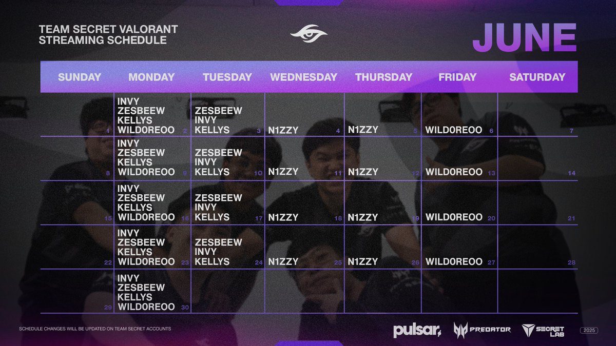 You'll never be alone in June 🤝

Our VALORANT squad will be streaming the whole month, be ready for some madness 👀

#ItLiesWithin