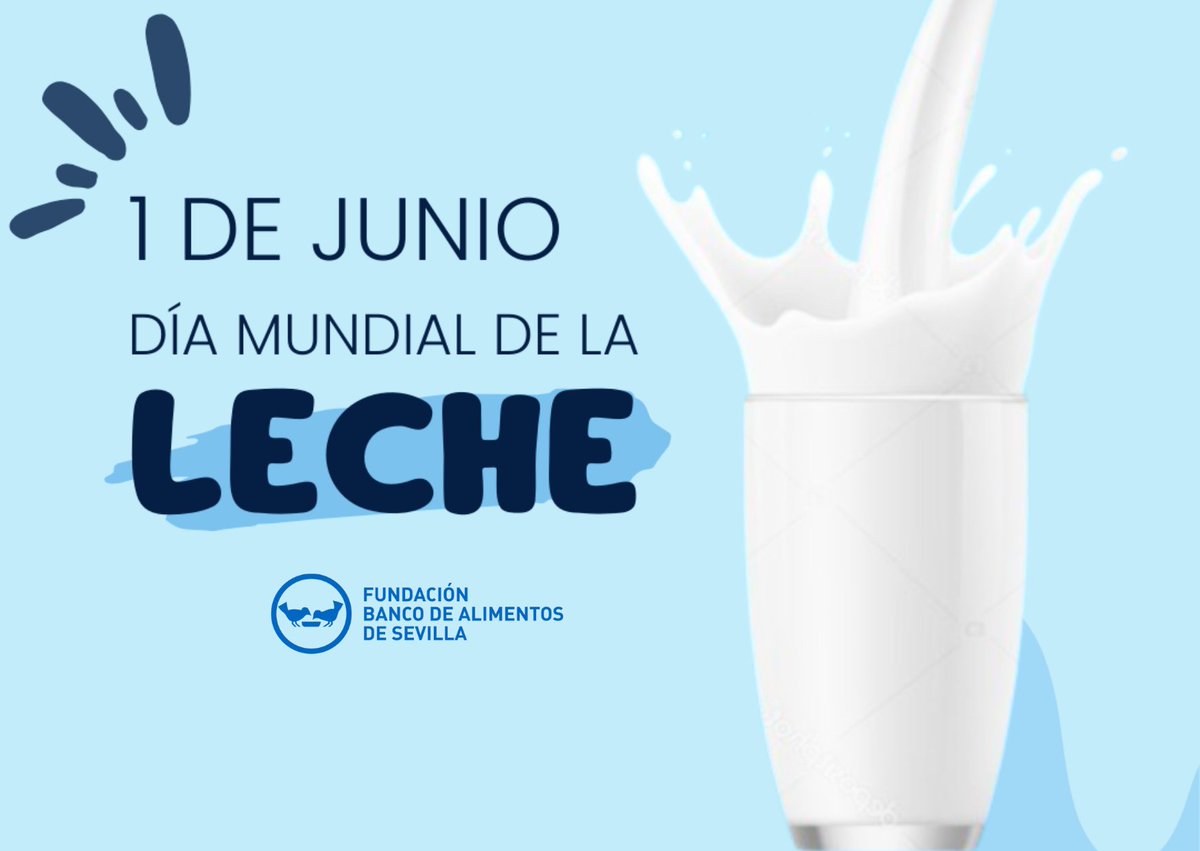 Banco de Alimentos de Sevilla (@b_alim_sev) on Twitter photo #DíaMundialdelaLeche🥛🌍
En el <a href="/B_Alim_Sev/">Banco de Alimentos de Sevilla</a> queremos reconocer el valor nutricional de este alimento.
Ya sea en un vaso de leche, un yogur fresquito o un
trozo de queso… La leche siempre es una buena idea‼️
🔗➡️tinyurl.com/yc392ma2 #DíaMundialdelaLeche🥛🌍
En el <a href="/B_Alim_Sev/">Banco de Alimentos de Sevilla</a> queremos reconocer el valor nutricional de este alimento.
Ya sea en un vaso de leche, un yogur fresquito o un
trozo de queso… La leche siempre es una buena idea‼️
🔗➡️tinyurl.com/yc392ma2