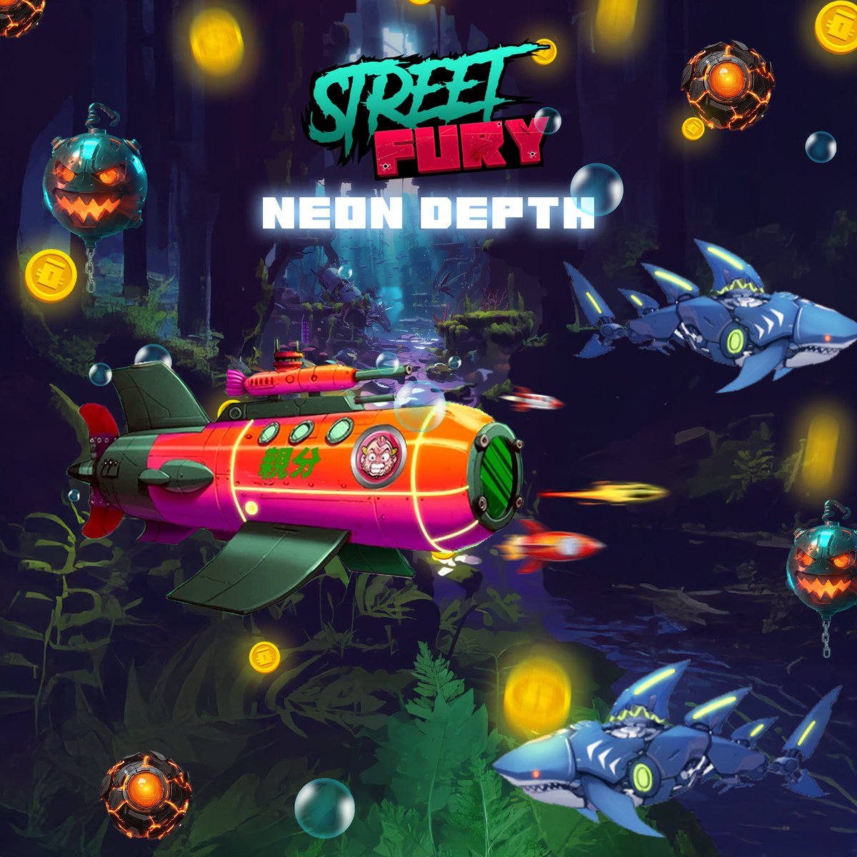 StreetFuryGame's tweet photo. 🌊 NEON DEPTH is LIVE
🚨 Dive Now in Street Fury

The depths are calling.
Collect. Survive. Fight the cyber-sharks.

Your sub is waiting.

📲 Play now on Telegram

https://t.co/UGHx2lph3z