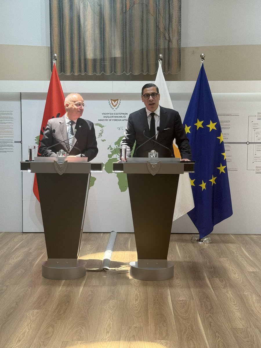 Θεόδωρος Γκότσης (@theodorosgotsis) on Twitter photo #NOW
Press statements by 🇨🇾 Minister of Foreign Affairs @CKombos and 🇦🇱Minister for Europe and Foreign Affairs <a href="/IgliHasani/">Igli Hasani</a>. #NOW
Press statements by 🇨🇾 Minister of Foreign Affairs @CKombos and 🇦🇱Minister for Europe and Foreign Affairs <a href="/IgliHasani/">Igli Hasani</a>.