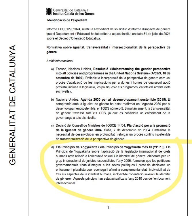 Silvia Carrasco #ContraLaMisèriaiLaIgnorància #XX (@silviacarrascop) on Twitter photo ‼️ <a href="/icdones/">Institut Català de les Dones</a> <a href="/educaciocat/">Educació</a> <a href="/govern/">Govern de Catalunya</a> <a href="/socialistes_cat/">Socialistes PSC/❤</a> <a href="/salvadorilla/">Salvador Illa Roca</a> ‼️
L'Informe d'Impacte de Gènere del Projecte de Decret d'Orientació Educativa MENTEIX:
Els "principis de Yogyakarta" NO SON normativa, sino un acord privat d'una reunió impulsada i finançada per ARCUS FOUNDATION ‼️ <a href="/icdones/">Institut Català de les Dones</a> <a href="/educaciocat/">Educació</a> <a href="/govern/">Govern de Catalunya</a> <a href="/socialistes_cat/">Socialistes PSC/❤</a> <a href="/salvadorilla/">Salvador Illa Roca</a> ‼️
L'Informe d'Impacte de Gènere del Projecte de Decret d'Orientació Educativa MENTEIX:
Els "principis de Yogyakarta" NO SON normativa, sino un acord privat d'una reunió impulsada i finançada per ARCUS FOUNDATION